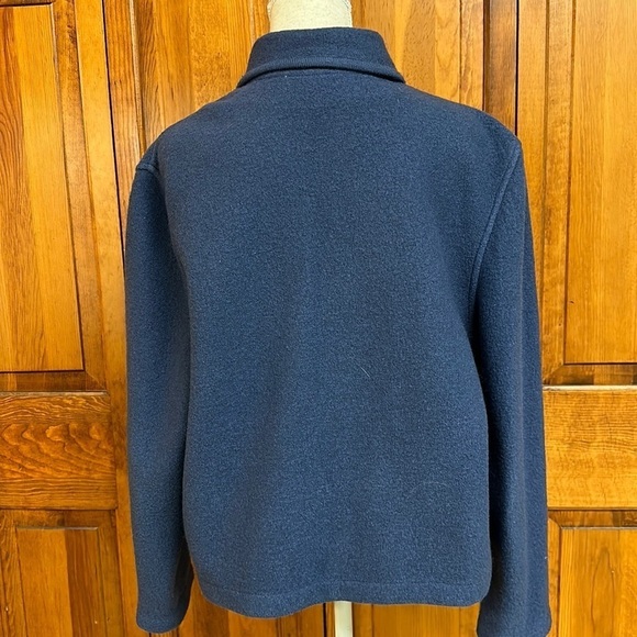 J. Jill Ltd. Vintage Worsted Wool Blue Button-down Boxy Fit Lagenlook Jacket M - Picture 3 of 9